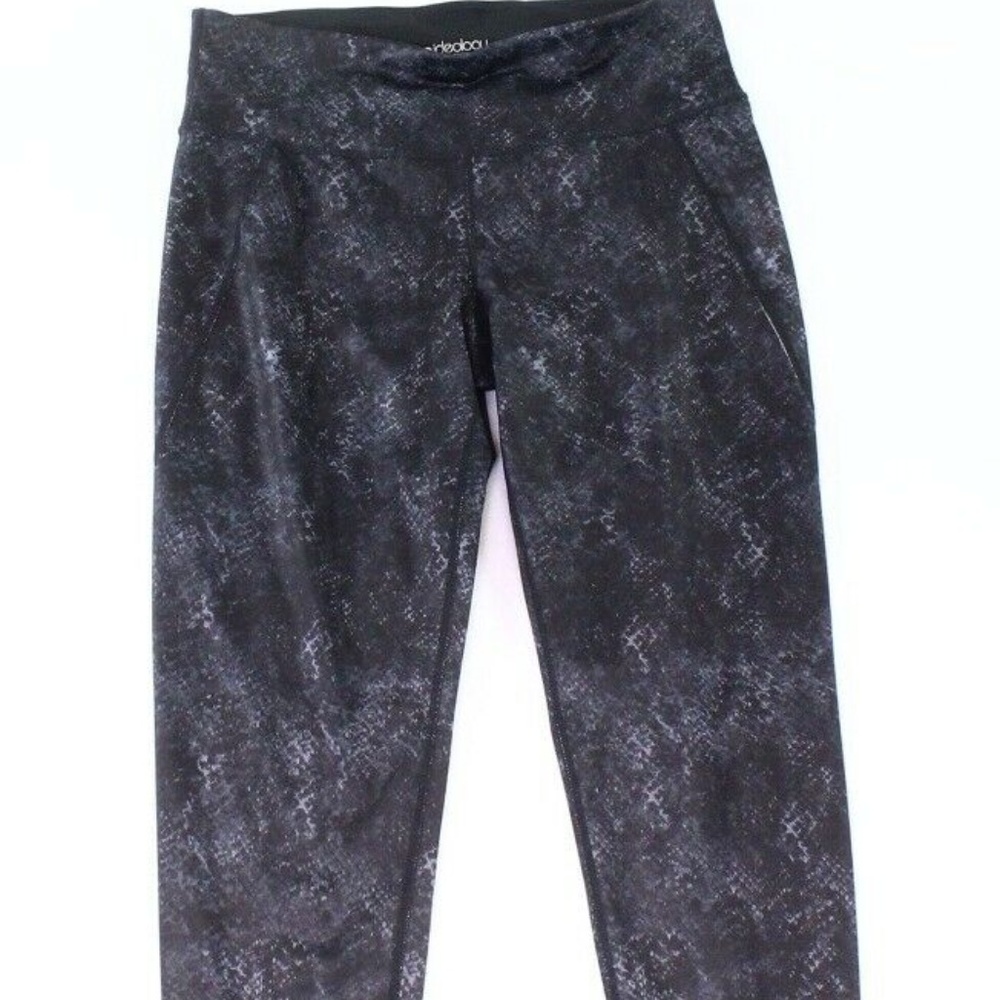 Womens Printed Activewear Leggings Mesh Panel New